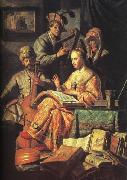 REMBRANDT Harmenszoon van Rijn, The Music Party  dhd